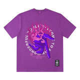 Men T Shirt Oversize Butterfly Flame Print Short Sleeve T-shirt