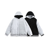 Unisex Winter Cotton Coat Hooded Warm Cotton Jacket Vintage Both Sides Wearable Cotton Clothes