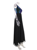 Women's Evening Gown Sexy Backless Chiffon Stitching Sequins Dress Evening Dress