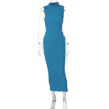 Women Dresses Summer Slim Hollow Sleeveless Dress
