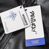 Unisex Winter Cotton Coat Letter Printed Stand-up Collar Cotton-Padded Clothes PU Leather Cotton-Padded Jacket