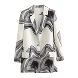 Women Suits Autumn and Winter Suit Loose Long Sleeve Top