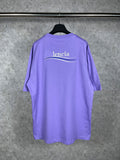 Mens T-shirts 20SS Paris B Home Wave Embroidery Short Sleeve T-Shirt