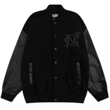 Men Jacket Coat Embroidered Baseball Uniform Jacket Men's Baggy Coat