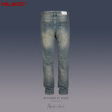 MIJKO Mens Vintage Pants Distressed Jeans