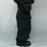 MIJKO Men Vintage Pants Large Pocket Casual Pants