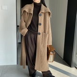 Women Cardigan Sweater Autumn Sweater Coat Lapel A3310
