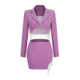 Women Dresses Sexy Hip Skirt Two-Piece Set (Zns0409)