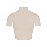 Women T-shirt Sexy Slim Fit Turtleneck T-shirt Short Top