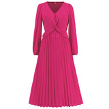 Women Date Dress Sexy V-neck Dress Long Skirt