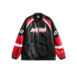 Unisex Jacket Autumn Splicing Machine Car Style Jacket