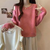 Women Knitwear Autumn and Winter round Neck Knitwear Loose Sweater