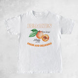 Peaches Retro Style Women's T-Shirts Cottagecore Aesthetic