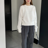 Women Winter Knitted Sweater Thick Sweater Fall/Winter Loose-Fitting Long Sleeve Sweater 6t3539