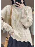 Women Knitwear Autumn and Winter Turtleneck Knitwear Loose Sweater