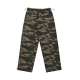 Men Sweatpants Tooling Camouflage Pants Pleated Casual Straight-Leg Drawstring Trousers