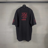 Men T-shirts Paris Lion Wash Short Sleeve Casual Loose T-Shirt