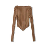 Women Sweater Knit Wear Square Collar Button Sweater Cardigan Top