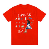 SZA Saturn T-shirts Men Women Fashion Hip Hop Harajuku T-shirt