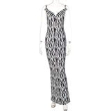 Women Dresses Summer Sexy V-neck Backless Sling Dress