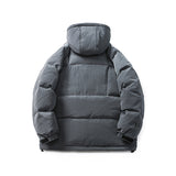 Unisex Winter Cotton Coat Winter Hooded down Jacket Retro Warm down Jacket