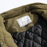 Unisex Winter Cotton Coat Lapel Shirt Cotton Coat Retro Warm Workwear Cotton Coat