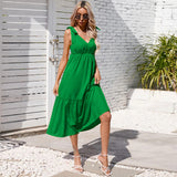 Women Dress Casual Vacation Beach Sling Dress
