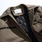Unisex Winter Cotton Coat Three-Dimensional Pocket Decoration Lapel Cotton-Padded Coat Retro Workwear Shirt Cotton-Padded Jacket