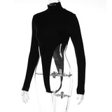 Women Jumpsuit Summer Sexy Backless Slim Fit Long Sleeve Jumpsuit (Hawthaw0412)