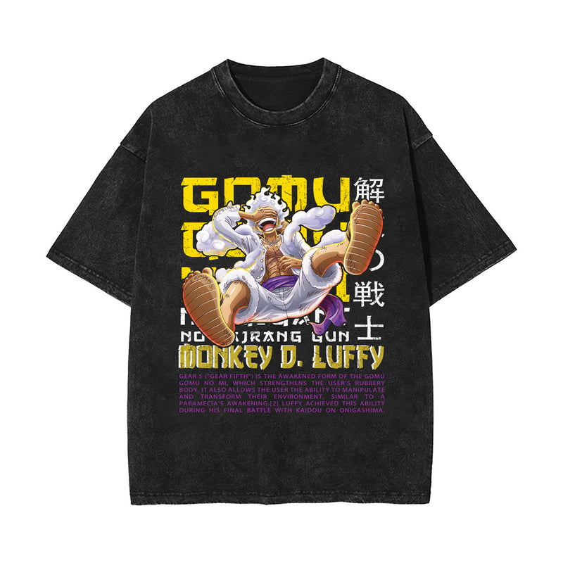 ONE PIECE washed old retro short-sleeved T-shirt, top
