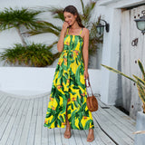 Women Date Dress Summer Sexy Sling Slit Dress