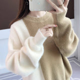 Women Knitted Pullover Autumn and Winter Waterproof Marten Sweater Loose Top