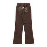 Women Sweatpants Casual Straight-Leg Casual Pants Letter Embroidery Side Zipper Men's and Women's Trousers