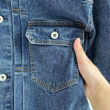 Women Jacket Spring and Autumn Loose Washed-out Lapel Casual Workwear Denim Jacket
