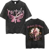 Summer Vintage Washed Men's T Shirts Melanie Martinez Print