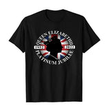 Inspired by Queen's Platinum Jubilee 2022 Elizabeth 70 Years T-shirt Printed Crew Neck Top Short Sleeve