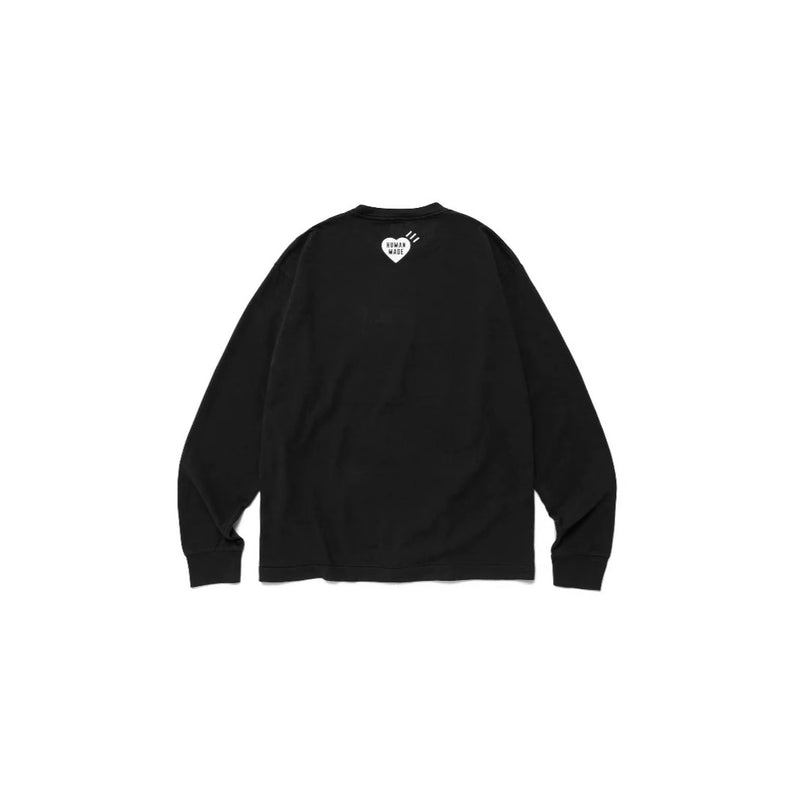 Men T-shirts HUMAN MADE owl long-sleeved loose crew neck bottoming shirt