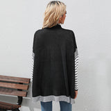 Women Knitted Sweater Autumn and Winter Striped Sweater Women's Loose