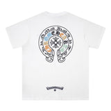 CHH Chrome Heart T Shirts Horseshoe Patch Embroidery Short Sleeve T-Shirt