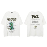 Men T Shirt Vintage Printed round Neck Short Sleeve T-shirt