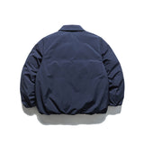 Unisex Winter Cotton Coat Multi-Pocket Lapel down Jacket Retro Loose and Warm down Jacket Men