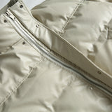 Unisex Winter Cotton Coat PU Leather Coat Stand Collar Leather Cotton-Padded Jacket