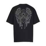 CHH Chrome Heart T Shirts T-Shirt Hot Diamond Angel Wings Cross Cotton Short Sleeve