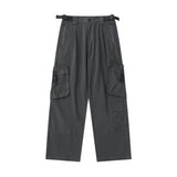 Men Sweatpants Three-Dimensional Multi-Pocket Straight Cargo Pants Men's Casual Sports Trousers
