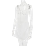 Women Dresses Sexy Lacing Slim Fit Skirt Sling Dress (Bla0420)