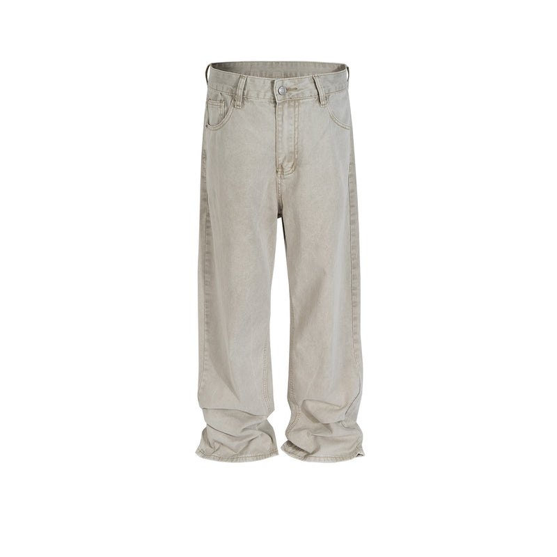 MIJKO Men's Vintage Pants MIJKO Men's Women's Washed Straight Pants Casual Jeans