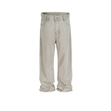 MIJKO Men's Vintage Pants MIJKO Men's Women's Washed Straight Pants Casual Jeans
