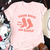 New Girls Retro Style Western Graphic Tees Summer Short