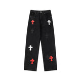CHH Chrome Hearts Jeans Chrome Unisex Casual Loose Jeans