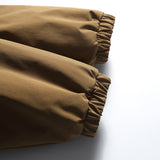 Unisex Winter Cotton Coat Zipper Pocket Decoration Stand-up Collar Cotton-Padded Clothes Vintage Loose Cotton Coat